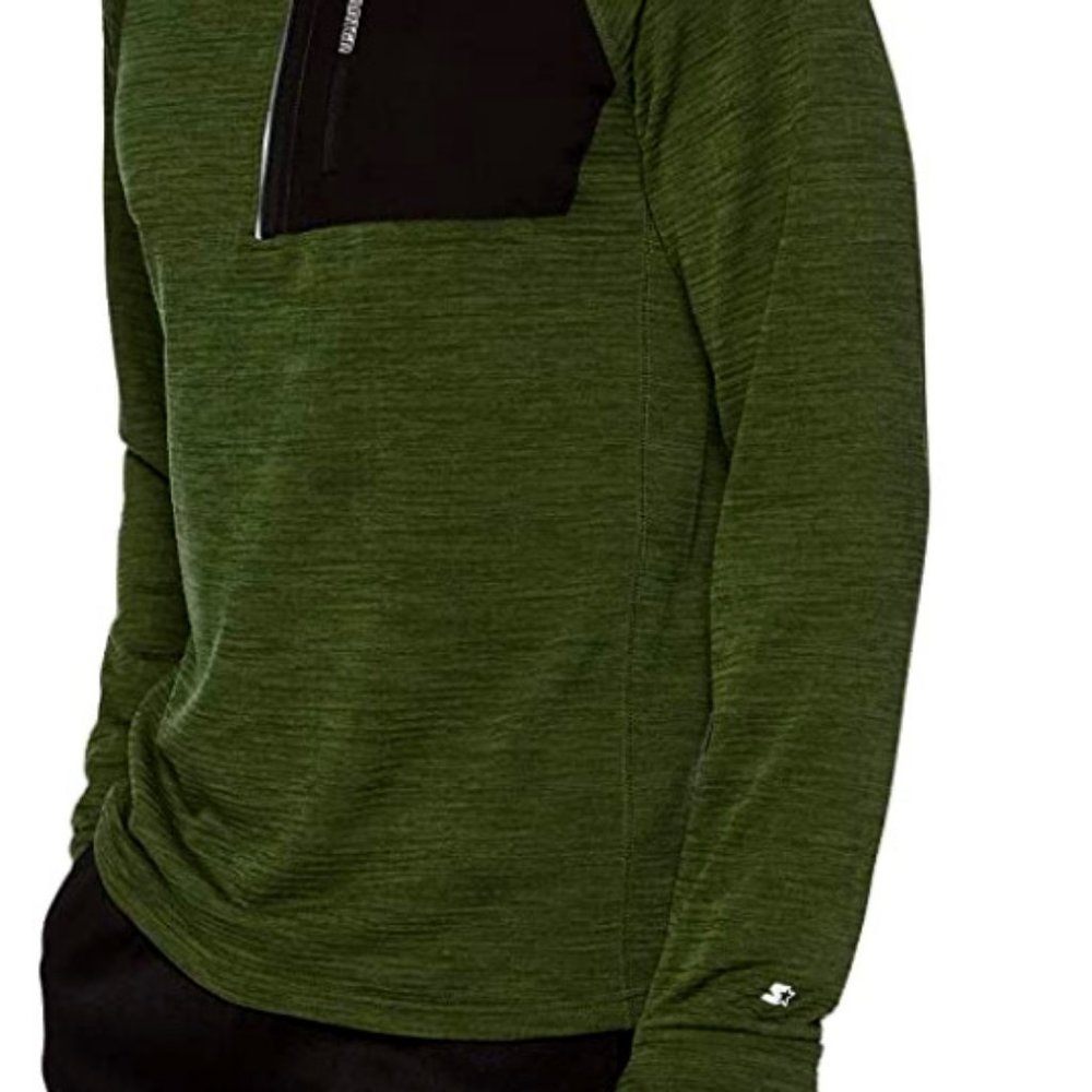 Starter Brushed Waffle Quarter-Zip Top-SIZE L
